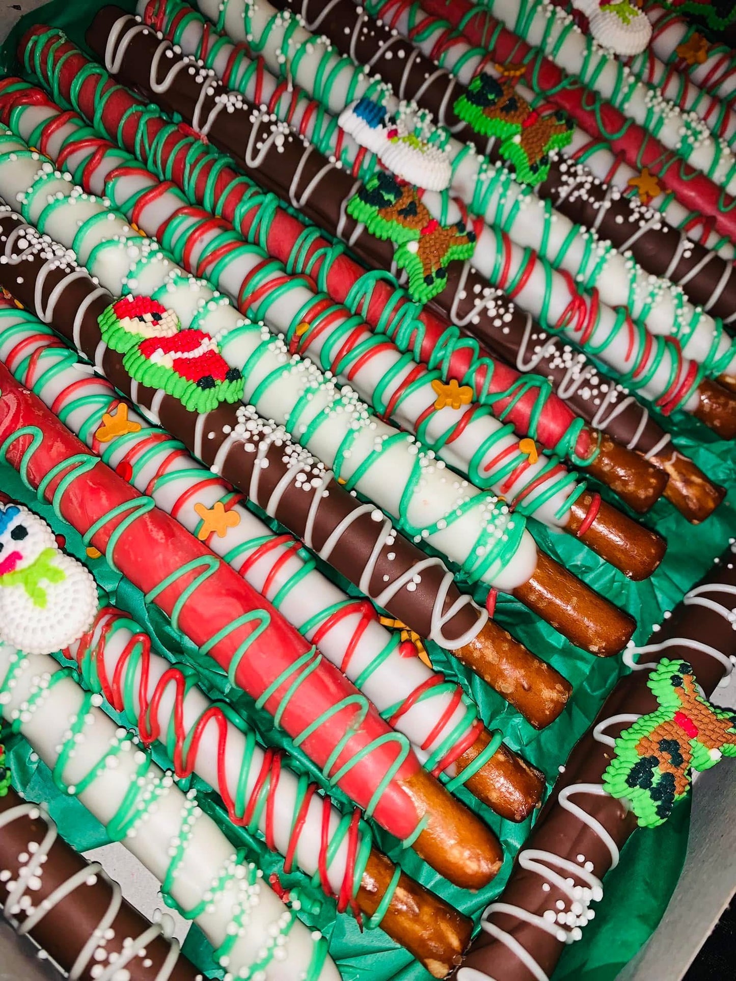 #2 CHRISTMAS CHOCOLATE COVERED PRETZEL RODS (LIMITED TIME ONLY)