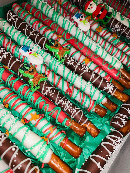 #2 CHRISTMAS CHOCOLATE COVERED PRETZEL RODS (LIMITED TIME ONLY)